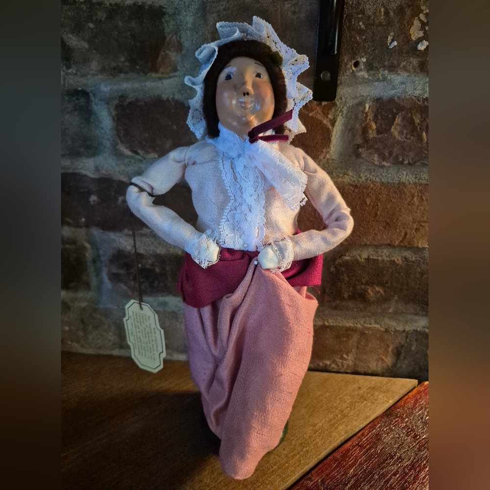 Vintage-Style Doll with Pink Dress